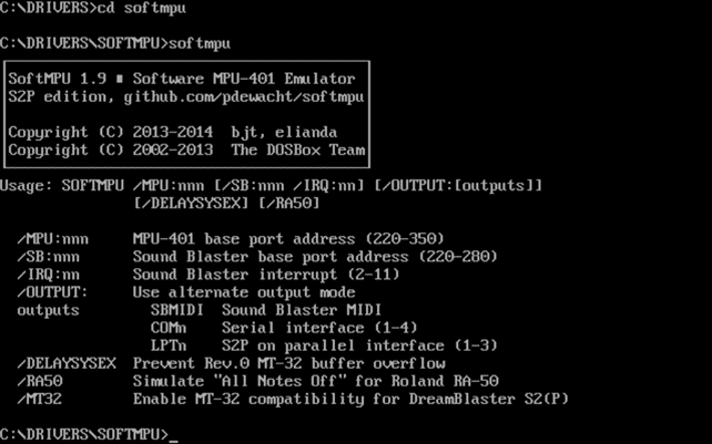 SoftMPU console