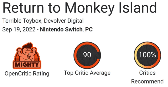 Return to Monkey Critic rating, recommend